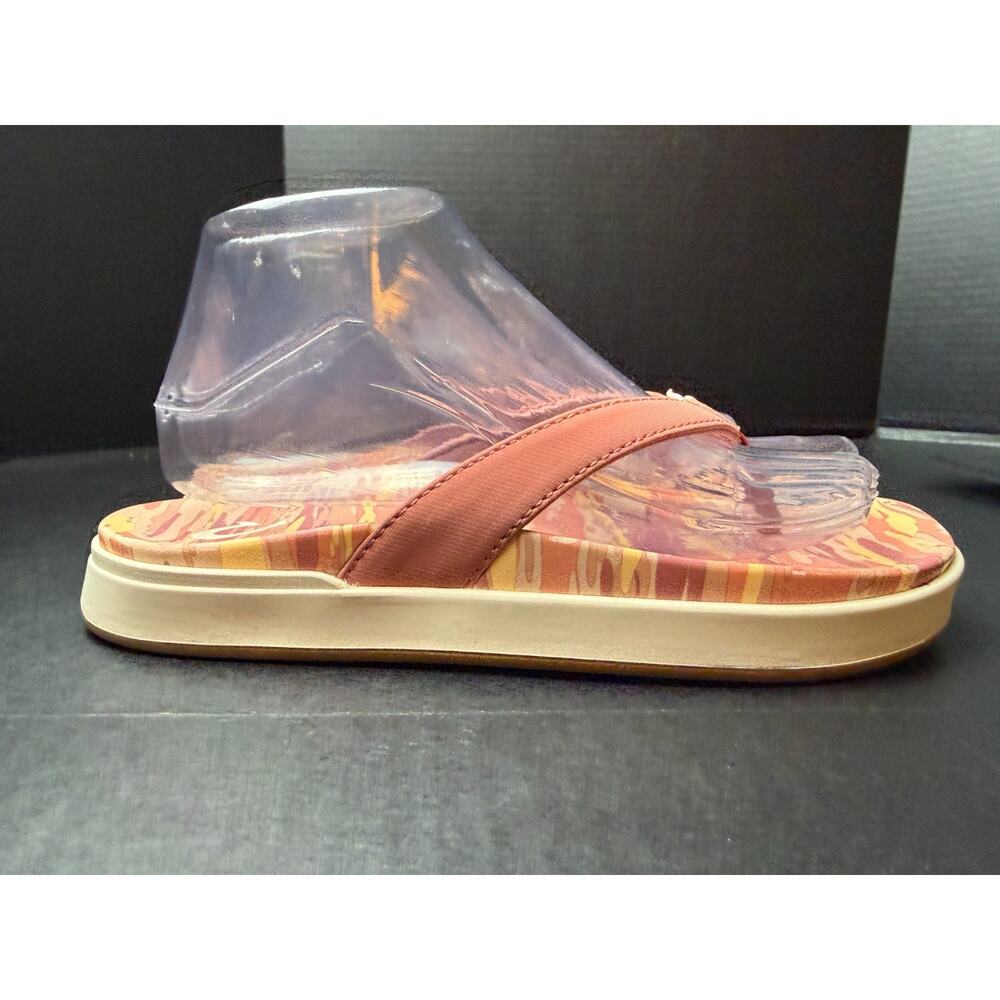 Olukai Nu A Pi O Sandals Flip Flops Womens 7 EU 37 Rose Pink Camo Summer Beach - Picture 2 of 8